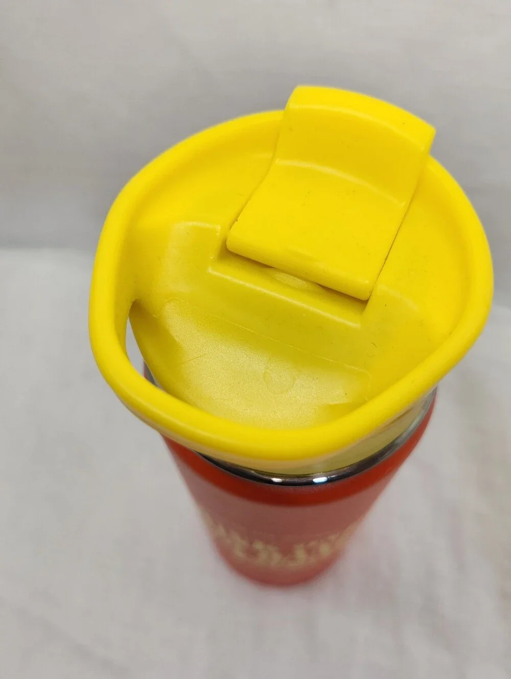 Dutch Bros Coffee Drink One for Dane 20oz Orange Yellow Thermal Travel Tumbler